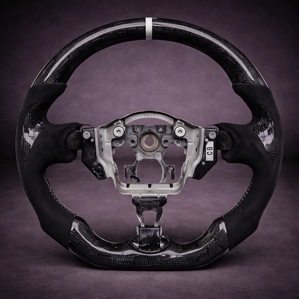 Volante Deportivo de Fibra de Carbono y Alcántara para Nissan 350Z / 370Z (2003–2016)