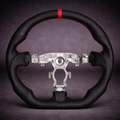 Volante Deportivo de Fibra de Carbono y Cuero con Costuras Rojas para Nissan 370Z (2009–2020)