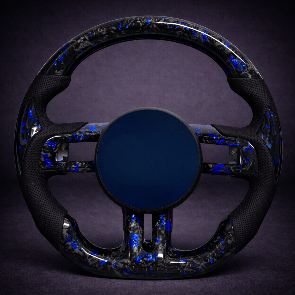 Volante Deportivo de Fibra de Carbono Forjada para Ford Mustang 2015–2023 (GT, EcoBoost, V6, Shelby)