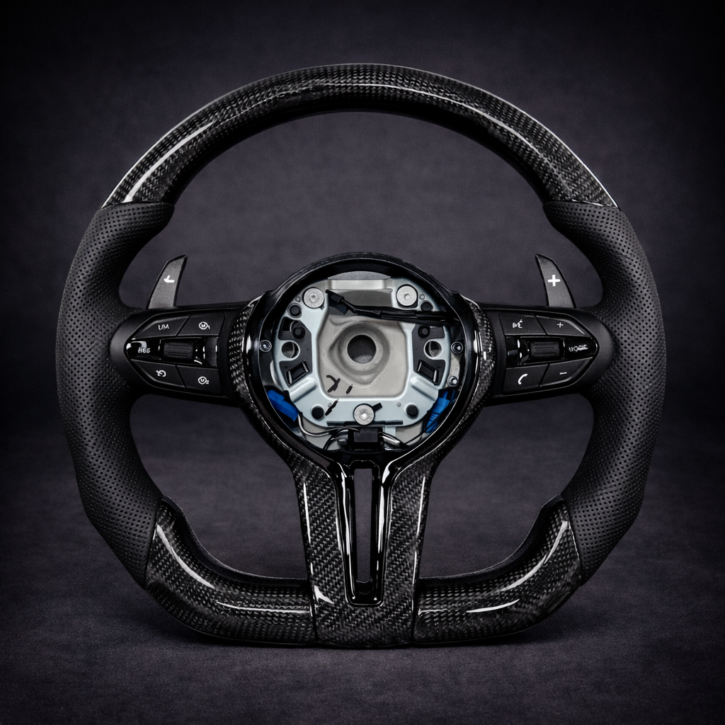Volante Deportivo M Sport de Fibra de Carbono para BMW Serie 1 2 3 4 5 X3 X4 X5 X6 M3 M5 M6