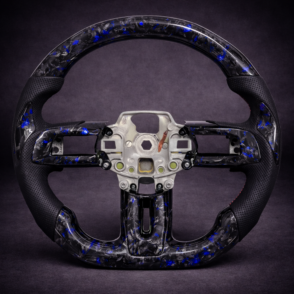 Volante Deportivo de Fibra de Carbono y Cuero para Ford Mustang GT / Ford GT / Mustang Mach-E 2015–2023