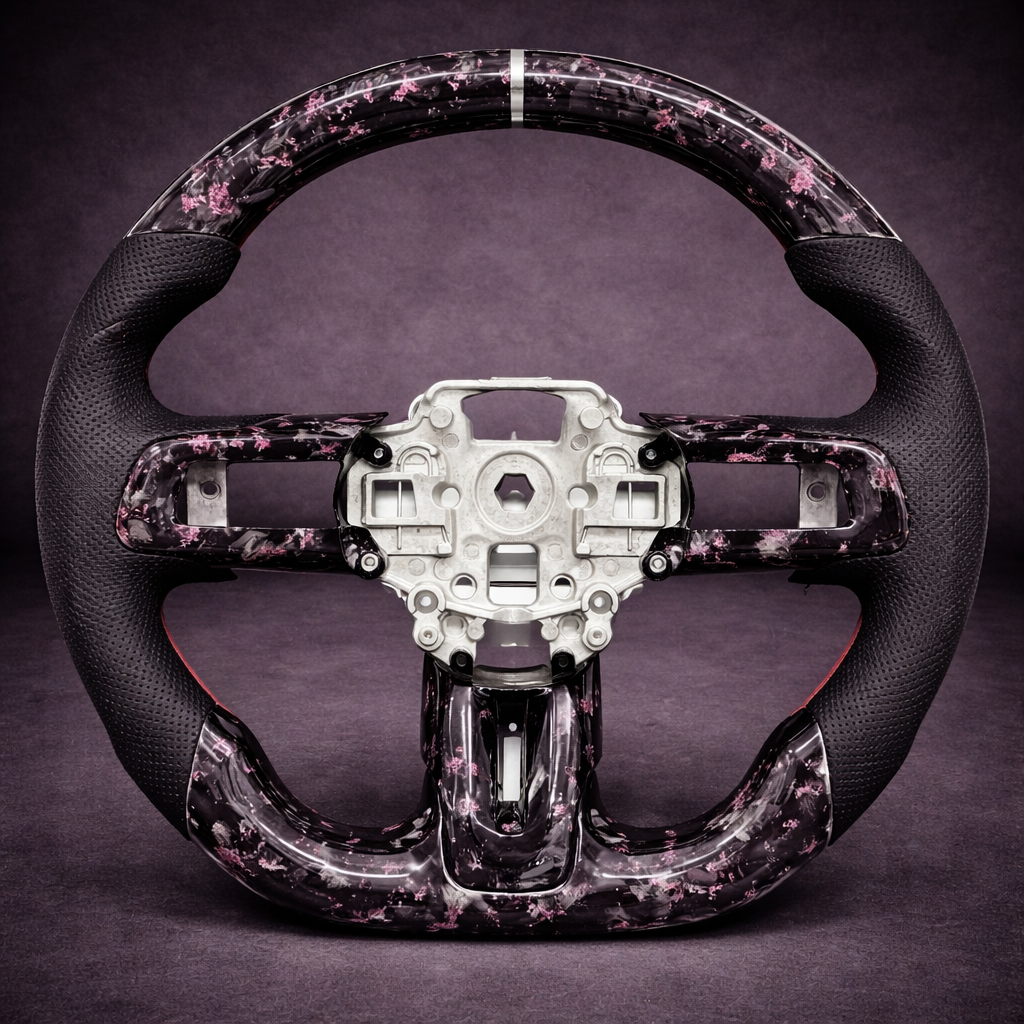 Volante Deportivo de Fibra de Carbono y Cuero para Ford Mustang GT / Ford GT / Mustang Mach-E 2015–2023