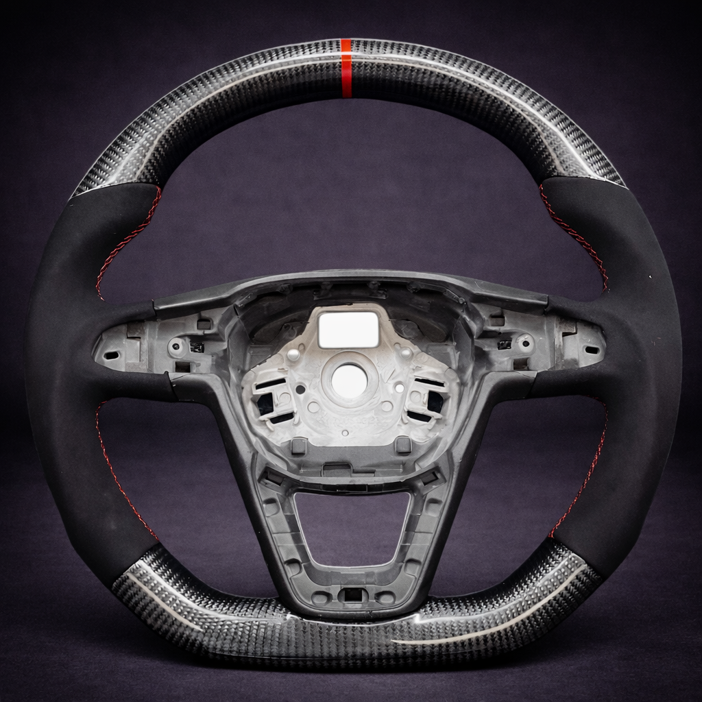 Volante Deportivo de Fibra de Carbono y Cuero para SEAT León / Exeo (2001-2019)