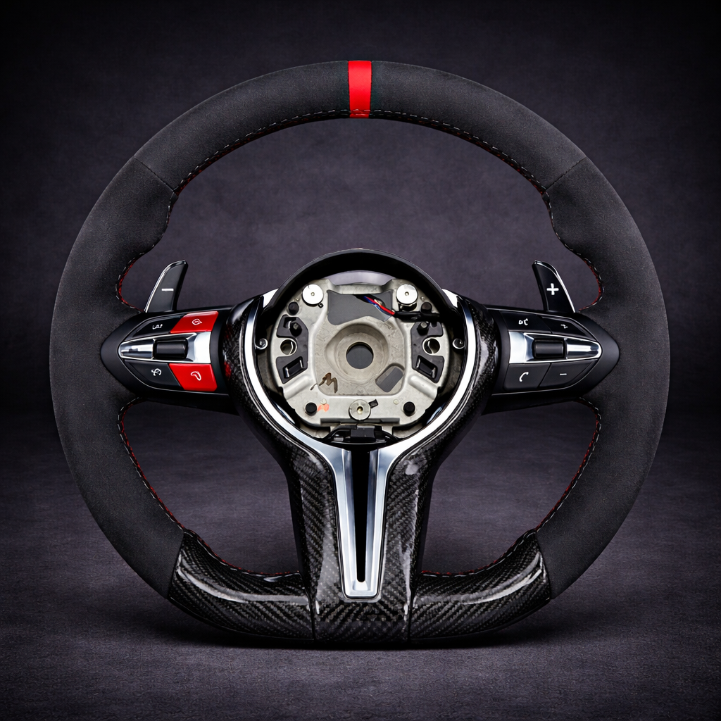 Volante Deportivo M Sport de Fibra de Carbono y Alcántara para BMW Serie 1 2 3 4 5 6 7 X1 X3 X4 X5 X6 Z4 M2 M3 M4 M5 M6