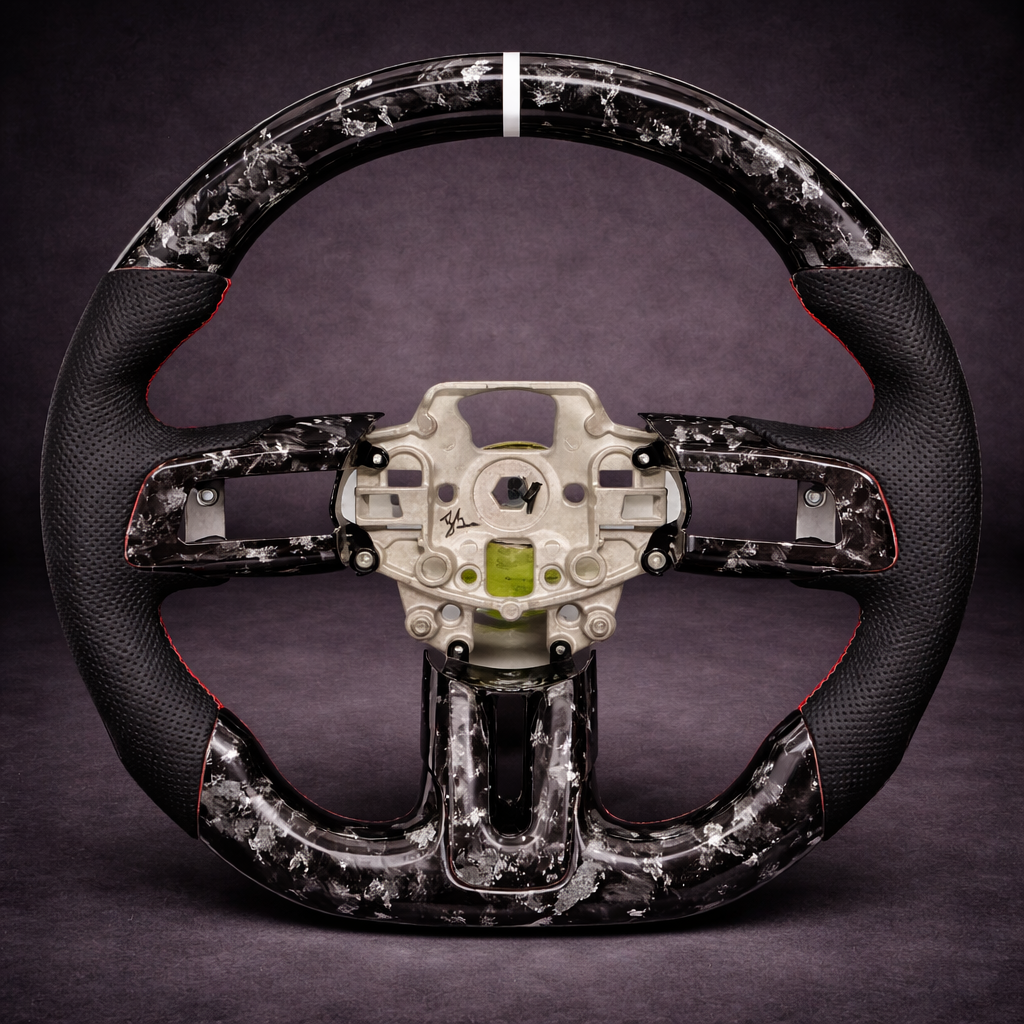 Volante Deportivo de Fibra de Carbono y Cuero para Ford Mustang GT / Ford GT / Mustang Mach-E 2015–2023