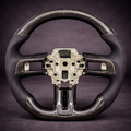 Volante Deportivo de Fibra de Carbono y Cuero para Ford Mustang 2015–2023